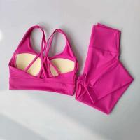 Conjunto Deportivo de Yoga Transpirable para Mujeres Top de Gym de Cintura Alta y Leggings - details 8