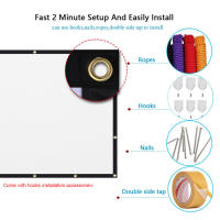 Proyector de Pantalla Plegable Portátil de 120 Pulgadas Pantalla de Proyección de Doble Cara para Patio, Hogar y Teatro Exterior 16:9 HD - details 6