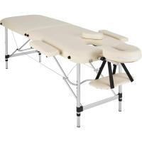 Camilla Masaje Plegable, Camilla Profesional Fisioterapia, Quiromasaje, Tatuajes, Reiki, Camilla Estética Profesional de Aluminio, Ajustable en Altura, 2 Zonas, con Bolsa Transporte - beige - details 0