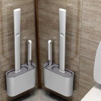 Escobilla de baño de silicona tres en uno, baño doméstico montado en la pared, sin callejones sin salida, desagüe de escobilla de baño - details 2