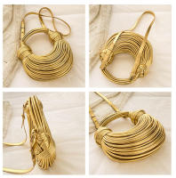 Nuevo Bolso de mano tejido a mano para pan y fideos, con cable eléctrico, para hombro, - details 9