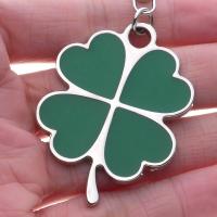 Llavero De Four-leaf Clover Verde Hoja Creativo Y Moderno Llavero De Suerte Accesorio De Regalo Para Fiestas Unisex - details 1
