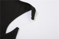 Camisola de cintura alta con cuello en U, corte ajustado de color liso para mujer, moda urbana - details 11