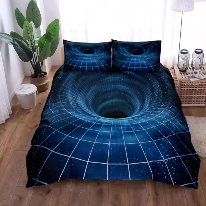 Juego de ropa de cama de arte óptico espacial mágico, juego de ropa de cama individual, doble, tamaño Queen, King, Cal King - 1