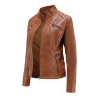 Chaqueta de cuero de imitación para mujer, abrigo de motociclista de moda, ropa de primavera y otoño - details 3