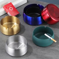 Ashtray Redondo De Acero Inoxidable Portátil Para Tabla Plata Metal Para Fumador Ash Tray De Smoker - details 3