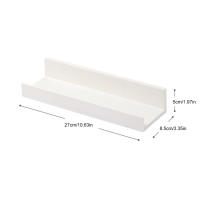 Estante de pared flotante sin taladros para baño, ducha, sala de estar, dormitorio, organizador, 27x8,5 cm - details 10