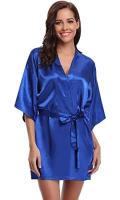 Bata de satén para mujer, lencería íntima, ropa de dormir sedosa, regalo de boda nupcial, bata de baño tipo kimono informal, camisón Sexy - details 39