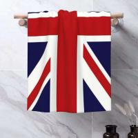 Toalla de yoga deportiva personalizada con bandera de Union Jack del Reino Unido, ducha de baño, toallas faciales 100% de algodón - details 5