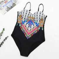 Bañador de mujer estampado de una pieza, baño grande cerrado TRE con partes salientes, apto para piscinas y playas - details 14