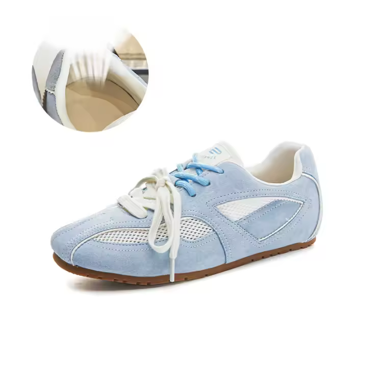 Plantillas de piel de cerdo zapatos retro de entrenamiento alemanes nuevos zapatos de mujer casual versátil cuero Forrest Gump zapatos - 1