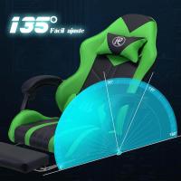 Silla Gaming Silla de Oficina Silla Giratoria Silla de Ordenador Silla de Tareas Silla de Escritorio Silla Ergonómica Silla de Carreras Silla de Cuero Silla PC Gaming (Rojo, con reposapiés) - details 59