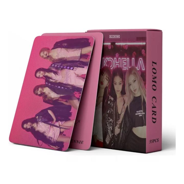 55 tarjetas fotográficas Blackpink Kpop, Pinkchella Lomo