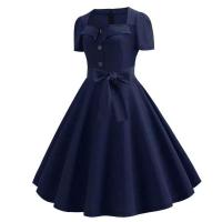 Elegante Vestido de Verano para Mujer Vintage 2025 Estilo Retro de los 50s 60s - details 17