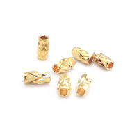 Cuentas de Brass Doradas de 18K Diseño Ovalado Cilíndrico Suministros para Hacer Joyería DIY - details 58