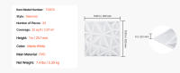 SucceBuy Paneles de pared 3D, paquete de 33 azulejos de diamante de arte moderno de PVC de 11,81 x 11,81 pulgadas, panel decorativo de cobertura de 32 pies cuadrados para techo, dormitorio, sala de estar y juegos, blanco mate - details 6