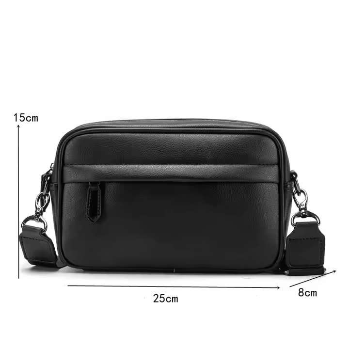 Mochila De Cuero PU sólido para hombre, bolso escolar de alta capacidad, de lujo, a la moda, para viaje de negocios, novedad - 1