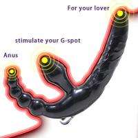 Leten Vibrador Estrapless Juguete para Adultos de Doble Penetración Beads Anal - details 0