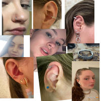Piercing de titanio G23 con bisagras para mujer, aros de piedra cz para nariz, cartílago de la oreja, tragus, pendientes de hélice, piercing, joyería para el cuerpo - details 4