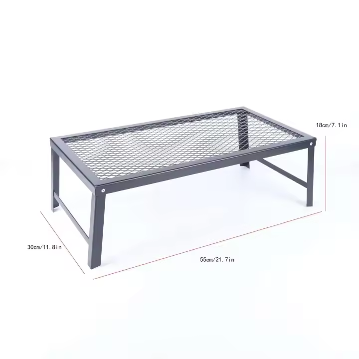 Barbacoa portátil para acampar, utensilios de cocina para exteriores, sartén, hervidor de agua, rejilla de red - 1