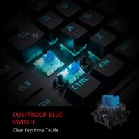 Teclado USB con cable para una mano, 35 teclas luminosas para juegos, tableta, ergonómico, colorido, reposabrazos - details 3