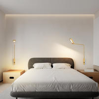 Lámpara de Pared Dimmable Sustavely Ajustable para Dormitorio, Oficina Luz de Pared Dorada Mate - details 5