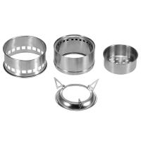 Estufa de Madera Plegable Portátil Calefactor de Acero Inoxidable Parrilla de Barbacoa para Exteriores Suministros de Camping - details 4