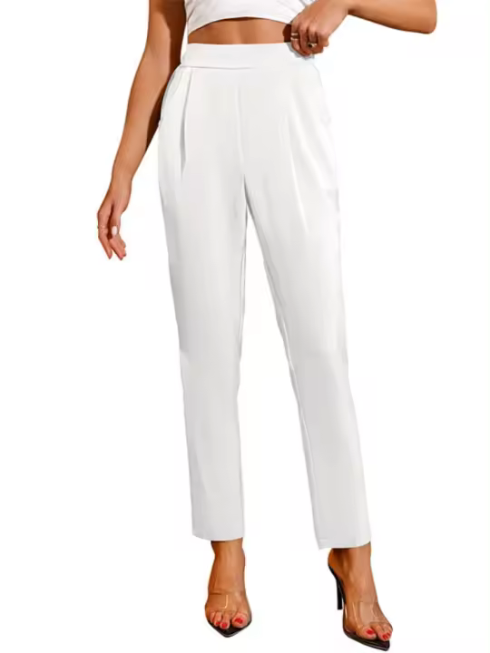 Pantalones rectos sueltos de cintura alta de moda coreana para mujer primavera-verano - 1