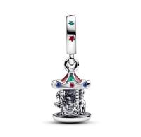 Moments793586 C01 Brecloque Carrousel Rotary y cristales plateados Compatible Moments Pulseras, Rot, Plata de Ley, Artificial - details 0