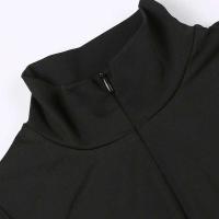 Pantalones cortos sin mangas de una pieza, novedad de verano de Surf 20224, traje de baño deportivo de playa para mujer, conjunto de Bikini negro con cremallera Sexy para - details 2