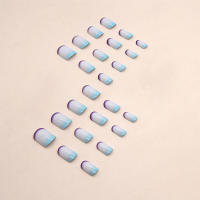 Uñas postizas reutilizables para amantes de la decoración de uñas, belleza, punta francesa degradada, dulce y encantadora - details 5