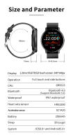 ZL02D reloj inteligente con Bluetooth, llamada, frecuencia cardíaca y detección de presión arterial, recordatorio de información, Modo deportivo - details 16