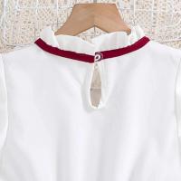 Falda Plisada de Khaki para Niñas Mangas de Pétalo Blanco Estilo Preppy para Cumpleaños - details 29