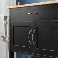 Cocina Estantería de Cocina Isla Ccocina con Barra Carrito de Servir Blanco 67 x 37 x 87cm FKW45-WN ES - details 22