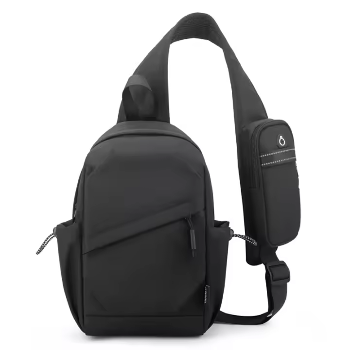 Bolso de pecho antirrobo para hombre, pequeña mochila de viaje para mujer, bolso impermeable de nailon para deportes al aire libre, bandolera tipo bandolera - 1