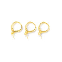 Latón color oro de 18 quilates, compatible con cuentas de medio agujero con ganchos de medio pasador para pendientes, joyería de alta calidad, accesorios para manualidades. - details 45