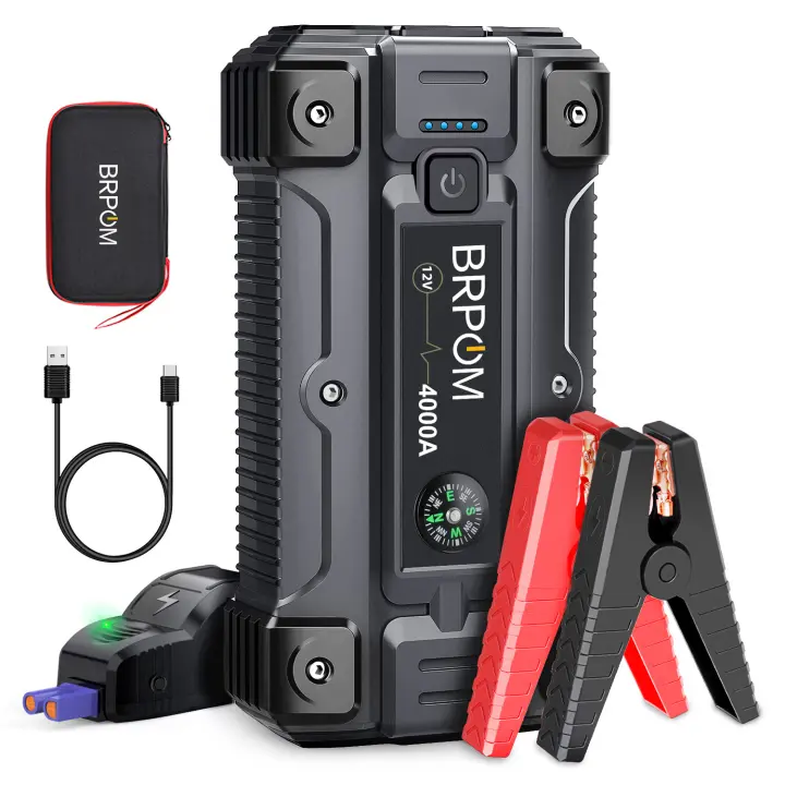 Arrancador de batería portátil para coche 3000A, cargador de refuerzo para coche, dispositivo de arranque, gasolina, diésel, buster de emergencia para coche - 1