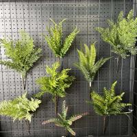 1 pieza de hojas de helecho persa verde, decoración de habitación, planta artificial, lámina de plástico, hierba, decoración de pared para bodas y hogar - details 0