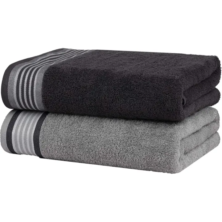 Juego de 6 Toallas de Baño Grande Algodón Egipcio Súper Suave 140l. x 70an - 1