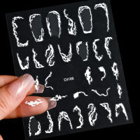 Pegatinas de Uñas de Metal 3D Plateado Diseño de Líneas de Bronceado Dorado - details 7