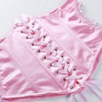 Mini vestido de gasa de hada rosa para mujer, corsé elegante con venta, vestido de verano de dama de honor con cuello con cuentas y manga larga vintage, - details 18