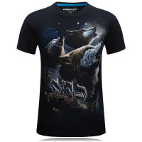 Camiseta de algodón con estampado 3D Timberwolf para hombre - details 0