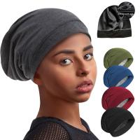 1 gorro de dormir con forro de satén para cabello rizado y trenzas que se mantiene envuelto toda la noche con para mujeres y hombres - details 0