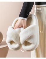 Suelo interior antideslizante de esponja para mujer, parte inferior, pantuflas peludas de algodón para el hogar, candelabros de invierno - details 8