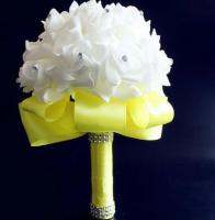 Ramo de flores de rayón para dama de honor, decoración de boda de perlas rosas de cristal - details 6