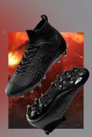 Zapatos de fútbol transpirables de caña alta para hombre y mujer. Zapatos de competición profesional para interior y exterior. - details 1