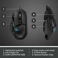 Ratón de Juegos Profesional Logitech G502 HERO 25600DPI, Sincronización de Luz Ajustable, Programación de Juegos - details 1