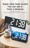 1 reloj despertador de proyección, temperatura de tiempo, reloj de proyección dual, pantalla grande LED de carga, función de repetición de dormitorio, despertador - details 2
