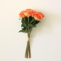 8 cabezas de ramas de flores de rosas artificiales, tacto Real, flor de Rosa de simulación hecha a mano, flores falsas realistas, decoración para sala de estar - details 11