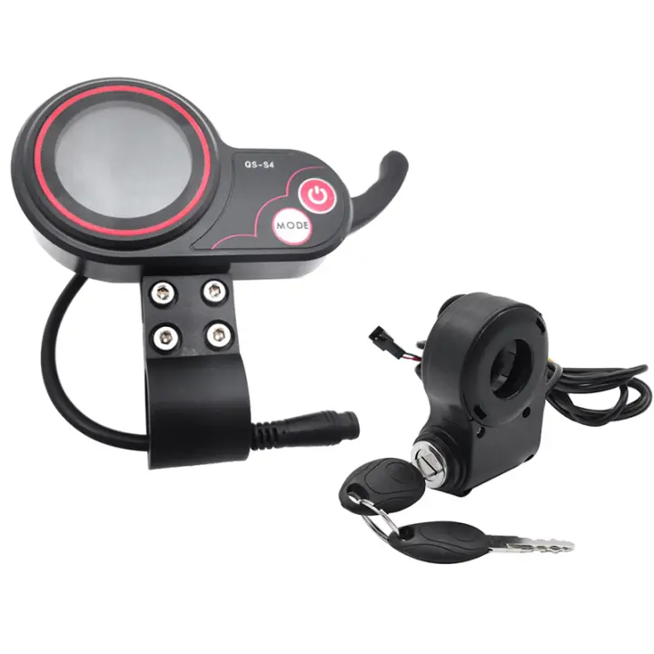 Medidor de pantalla LCD de acelerador de pulgar, QS-S4, 72V, llave de bloqueo de encendido, solo para Zero 11X, Scooter Eléctrico, pantalla de 6 pines - 1